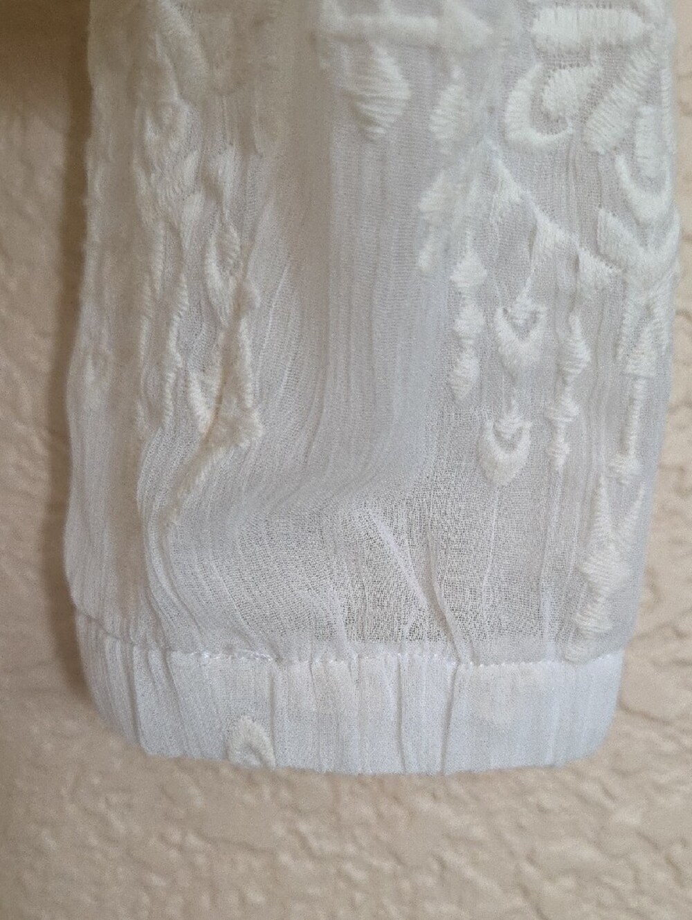 Maurices White Sheer Embroidered Zip-Front Jacket - Picture 5 of 11
